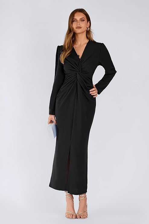 maxi dress with sleeves