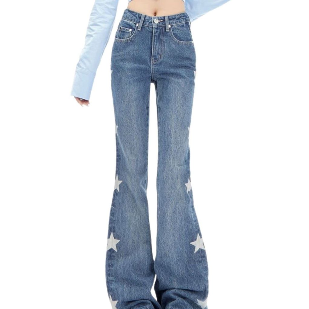 low rise flare jeans