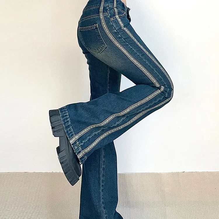 low rise flare jeans