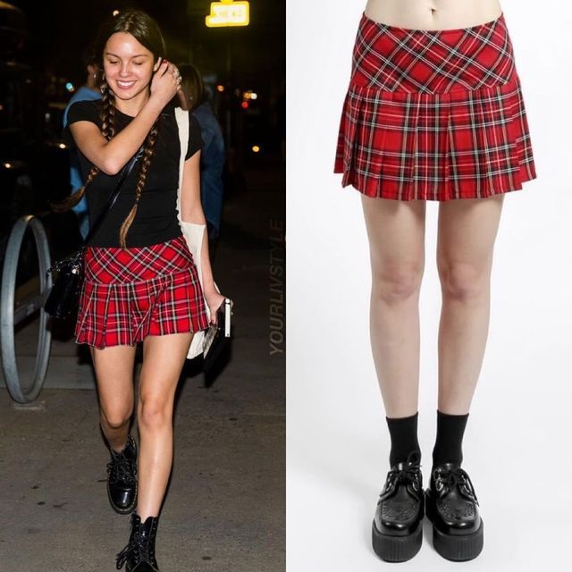 	
olivia rodrigo micro mini skirt