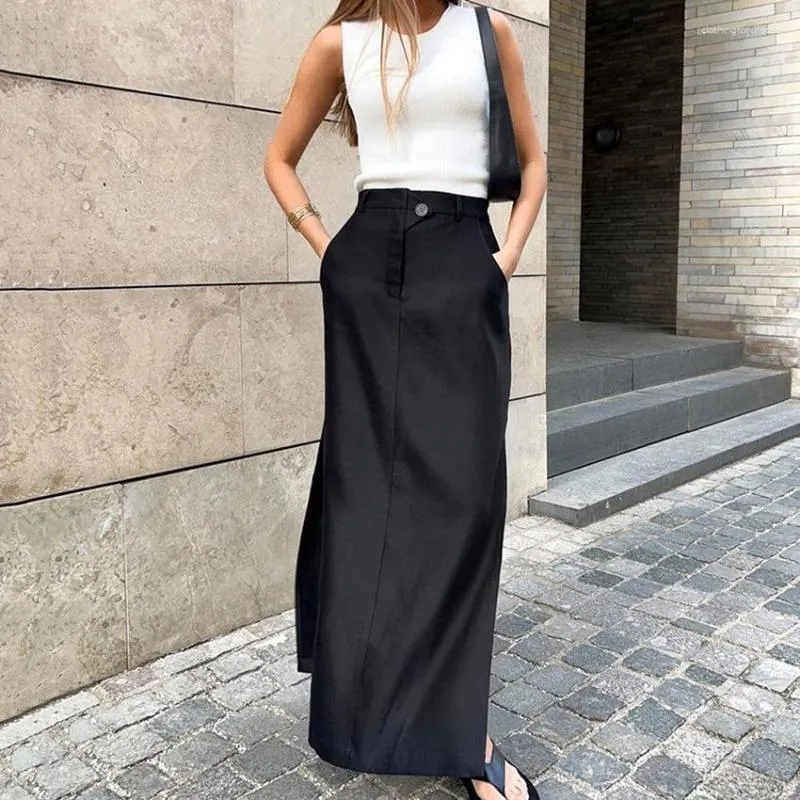 black satin skirt outfit summer