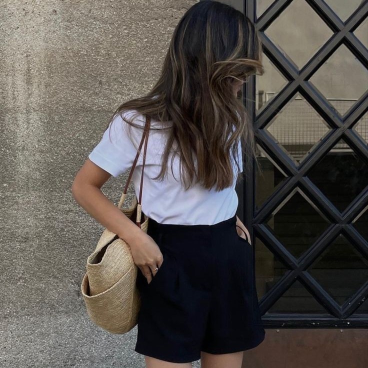 high waist black shorts