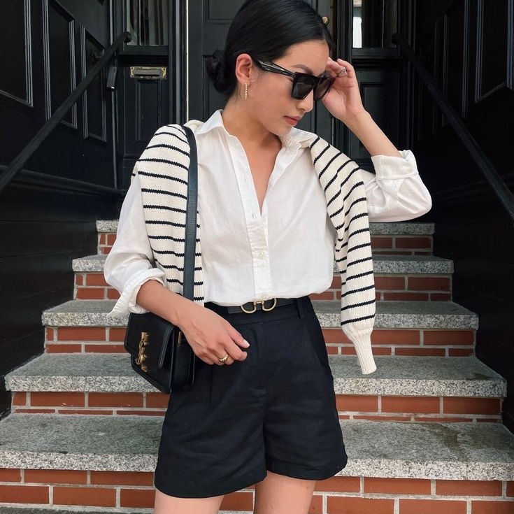 high waist black shorts