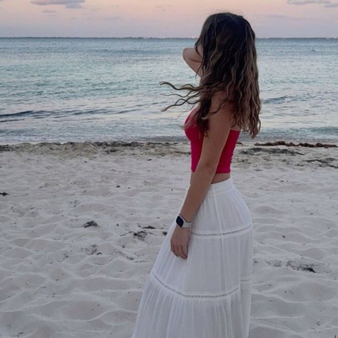 long white flowy skirt