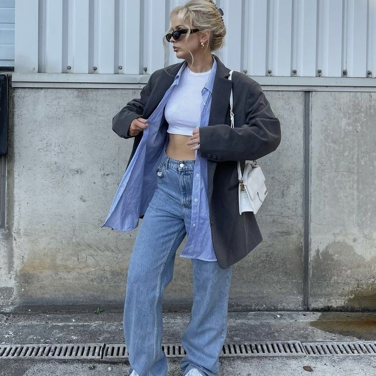 blazer and jeans outfit