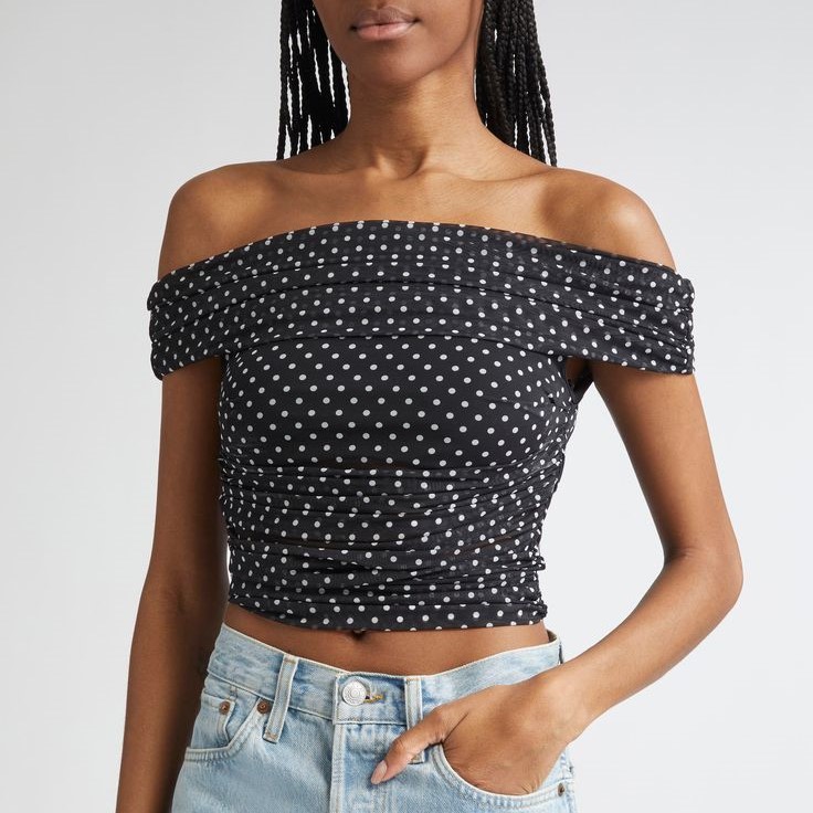 polka dot tube top