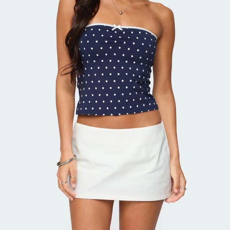 polka dot tube top