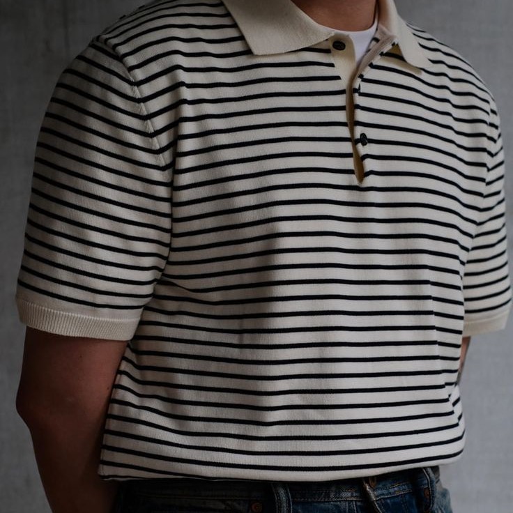 striped polo shirt