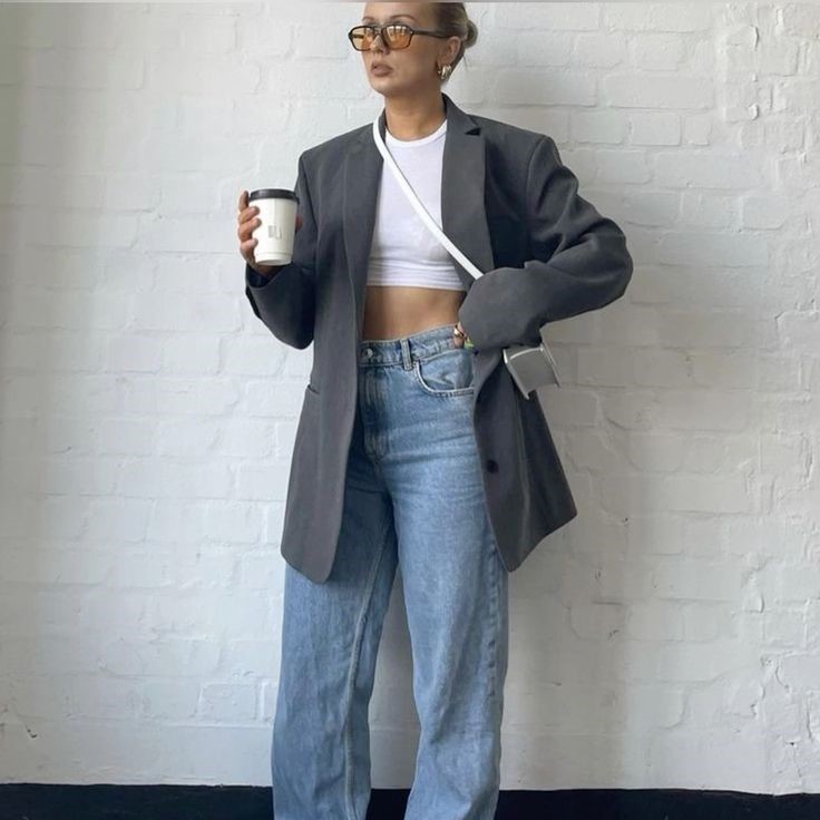 blazer and jeans outfit