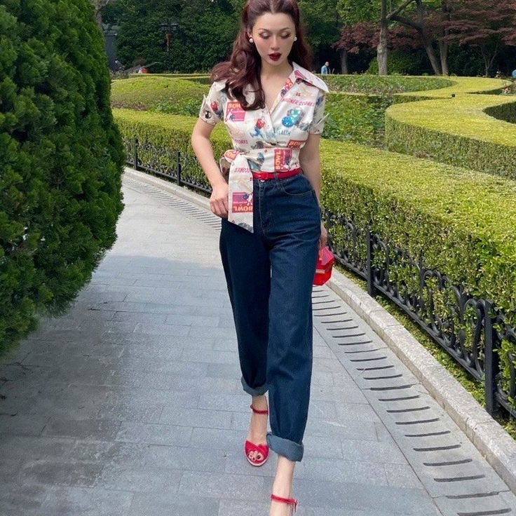 50’s jeans outfit