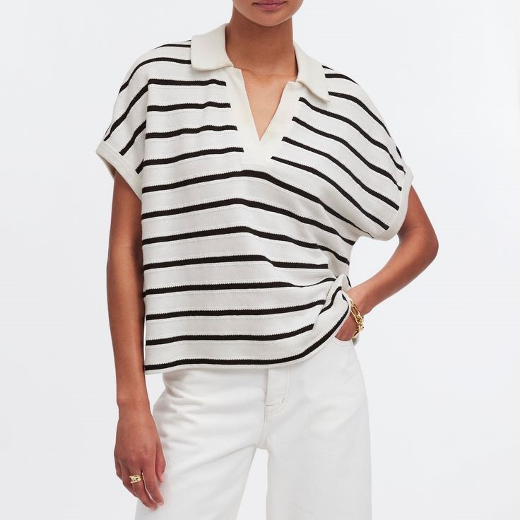 striped polo shirt