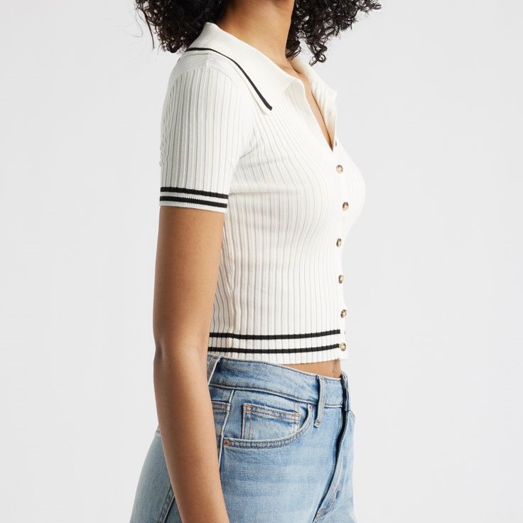 knit polo shirt