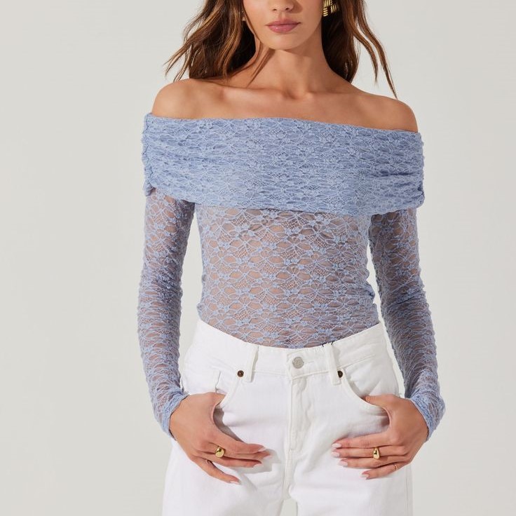 lace off the shoulder top