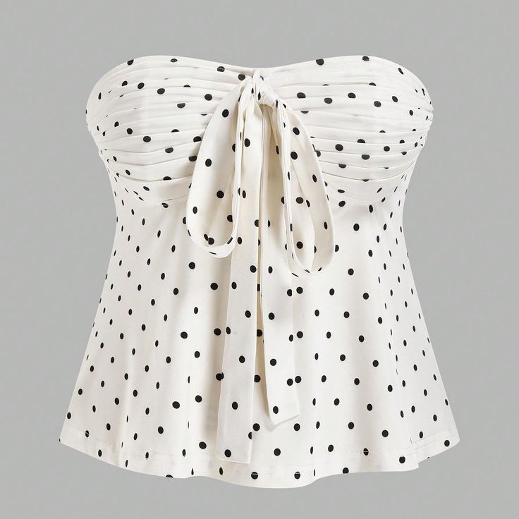 polka dot tube top