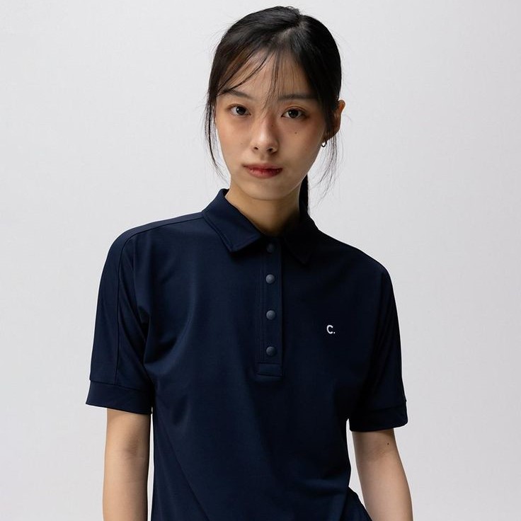 navy blue polo shirt