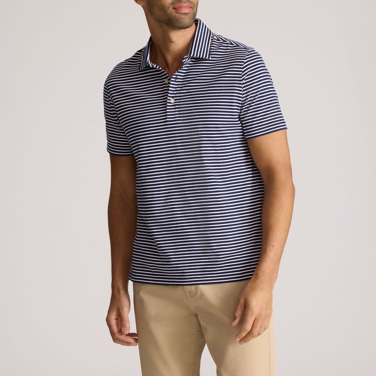 striped polo shirt