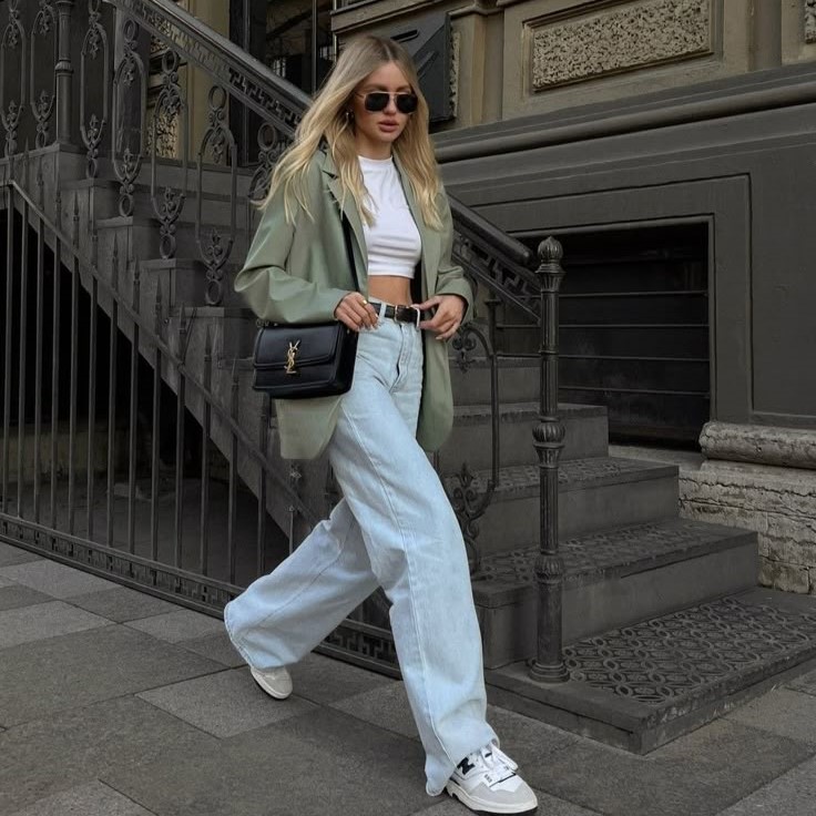 blazer and jeans outfit
