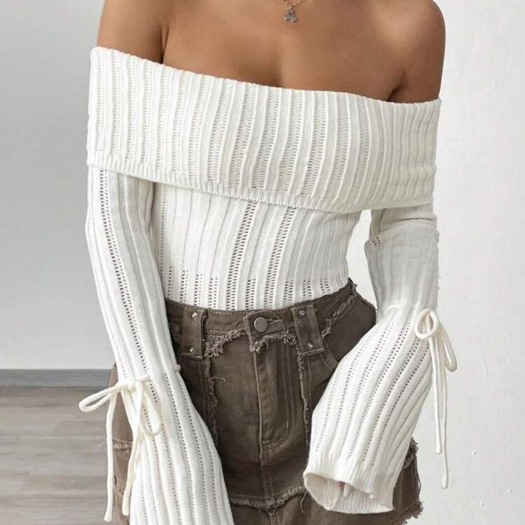 off the shoulder sweater top