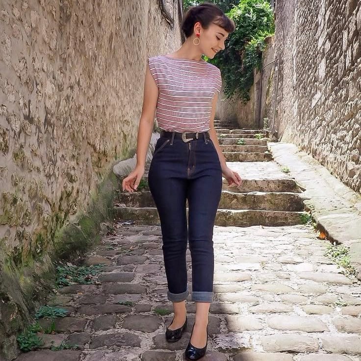 50’s jeans outfit