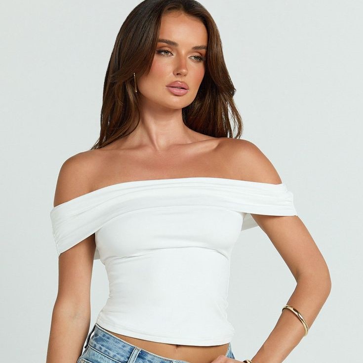 white off the shoulder top