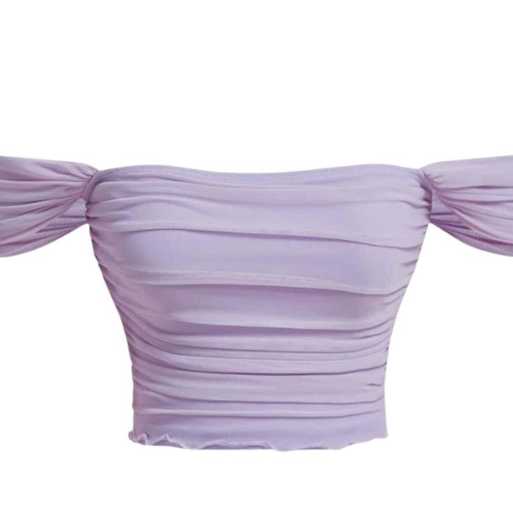 purple off the shoulder top