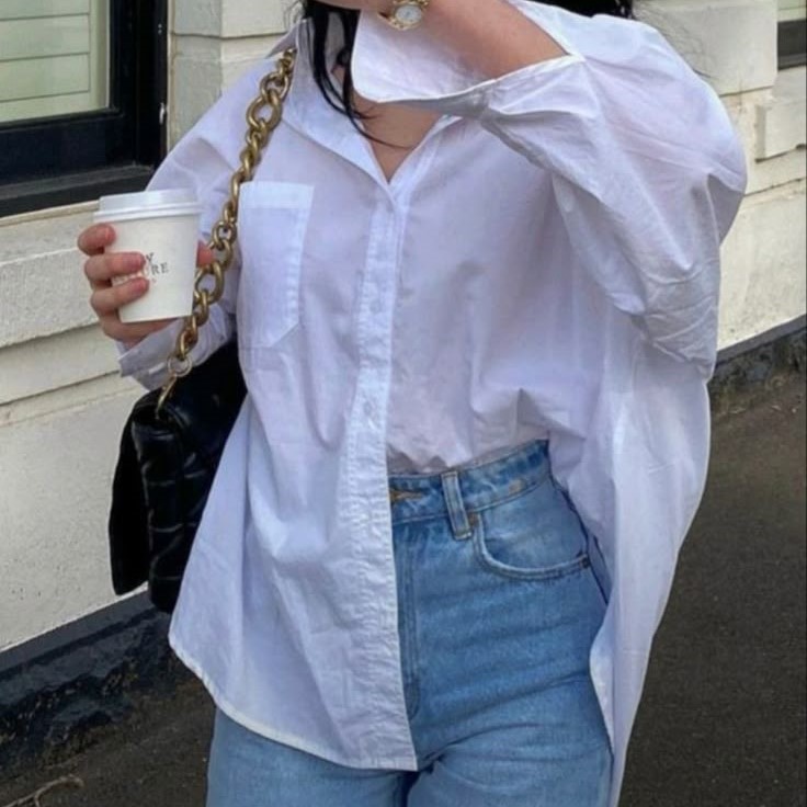 white shirt and jeans outfit