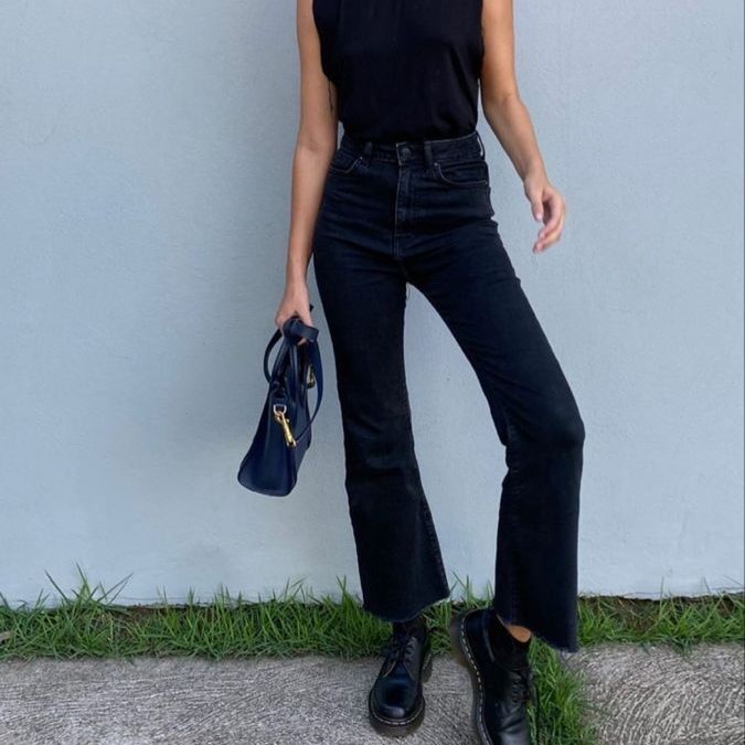 black jeans outfit women