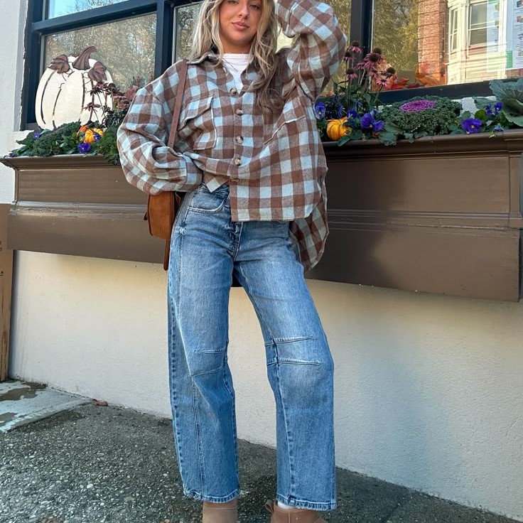 barrel jeans outfit